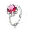 Mother's Day Rings Bass Micro Pave Cubic Zirconia Ring RJEW-Z033-19B-1
