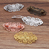Brass Hair Barrettes Accessories  OHAR-PW0001-200G-2
