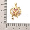 Rack Plating Brass Cubic Zirconia Pendants KK-C037-09G-3