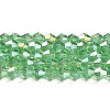 Transparent Electroplate Glass Beads Strands GLAA-F029-2mm-A24-1