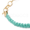 Waxed Cotton Cords Braided Link Bracelets BJEW-JB09963-5