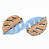 Opaque Resin & Walnut Wood Pendants X-RESI-S389-003A-C01-2