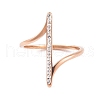 304 Stainless Steel Thin Curve Finger Ring for Women RJEW-C086-25-RG-2