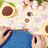  DIY Hedgehog Silicone Beads Knitting Needle Protectors/Knitting Needle Stoppers with Stitch Markerss IFIN-NB0001-57-3