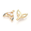 Brass Micro Pave Cubic Zirconia Pendants X-KK-N261-103G-2