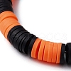 2Pcs 2 Styles Halloween Dyed Natural Fire Crackle Agate & Quartz & Polymer Clay Beaded Stretch Bracelet Sets BJEW-JB10898-5