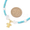 Summer Alloy Turtle Pendant Necklaces NJEW-JN05333-3