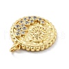 Brass Micro Pave Cubic Zirconia Pendants KK-Z098-18G-2