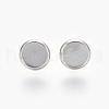 Non-Tarnish Eco-Friendly 316 Surgical Stainless Steel Stud Earring Settings X-STAS-F181-01P-8mm-1