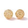 Brass Hollow Round Beads KK-P226-12CG-1