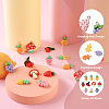 Biyun 40Pcs 10 Styles Opaque Resin Pendants RESI-BY0001-05-5