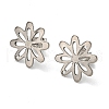 201 Stainless Steel Stud Earrings Finding STAS-B045-15P-1