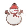Christmas Theme Wood Printed Brooches for Women JEWB-Z029-01C-1