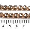 Transparent Electroplate Glass Beads Strands EGLA-N002-34C-C24-4
