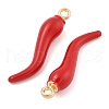 Rack Plating Alloy Enamel Pendants PALLOY-R451-07G-03-2