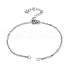 304 Stainless Steel Singapore Chain Bracelet Making AJEW-JB01332-02-2