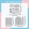 Carbon Steel Cutting Dies Stencils DIY-WH0309-1688-6
