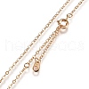 Brass Micro Pave Clear Cubic Zirconia Double Letter Pendant Necklaces NJEW-Z010-24-4