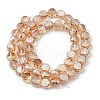Electroplate Glass Beads Strands EGLA-L045-G-PL01-2