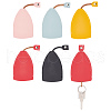 CRASPIRE 5Pcs 5 Colors Creative Pull Out Key Sleeve KEYC-CP0001-06-1