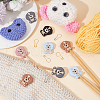  DIY Dog Silicone Beads Knitting Needle Protectors/Knitting Needle Stoppers with Stitch Markerss IFIN-NB0001-56-4