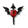 Alloy Enamel Gothic Style Pendants PALLOY-R157-06EB-05A-1