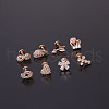 Brass Micro Pave Clear Cubic Zirconia Cartilage Earrings WGF4DCF-21-2