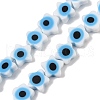 Handmade Evil Eye Lampwork Beads Strands LAMP-G166-02-2