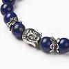 Natural Lapis Lazuli(Dyed) Stretch Bracelets BJEW-JB03251-03-2