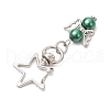Angel Glass Pearl Pendant Decoration HJEW-JM02597-02-5