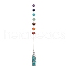 304 Stainless Steel Chain Macrame Pouch Empty Stone Holder Dowsing Pendulums PALLOY-JF02878-02-3