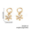 Elegant Brass Micro Pave Clear Cubic Zirconia Snowflake Hoop Earrings & Pendant Necklaces for Women ET8021-5-1