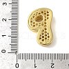 Rack Plating Brass Micro Pave Clear Cubic Zirconia Perdants KK-C067-11G-P-3