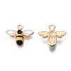 Light Gold Plated Alloy Enamel Pendants ENAM-R136-49-3
