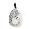 Natural White Jade Teardrop Pendants G-G112-03P-01-1
