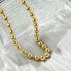 Rack Plating Brass Ball Chain Necklaces for Women NJEW-G102-01D-G-1