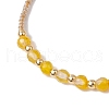 Natural Agate Braided Beaded Bracelets BJEW-JB11420-02-3