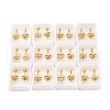 Heart Crystal Rhinestone Ear Fake Plugs EJEW-H105-21G-C-1