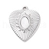 304 Stainless Steel Pendant Cabochon Settings STAS-G287-11-2