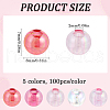 SOFPLATE 500Pcs 5 Colors Valentine's Day Transparent Acrylic Beads MACR-SP0001-29B-2