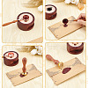 Brass Wax Seal Stamps with Wood Handle AJEW-WH0412-0182-3