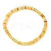 Natural Yellow Aventurine Flat Round Beaded Stretch Bracelets for Women BJEW-JB09717-02-1
