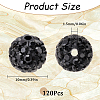 SUNNYCLUE 120Pcs Pave Disco Ball Beads RB-SC0001-13A-2