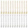 DICOSMETIC 40Pcs 2 Colors Rack Plating Brass Curb Chain Extender KK-DC0004-27-1