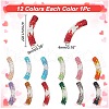 ARRICRAFT 12Pcs 12 Colors Polymer Clay Rhinestone Tube Beads RB-AR0003-18-2
