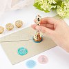CRASPIRE Alloy Handle and Brass Wax Seal Stamp Head Sets DIY-CP0004-70A-3