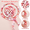   150Pcs 15 Styes Spray Painted Natural Wood European Beads WOOD-PH0003-09-4