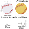 BENECREAT DIY Baseball Charm Keychain Making Kits DIY-BC0005-23-2