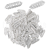 CHGCRAFT 100Pcs Alloy Crystal Rhinestone Spacers Bars FIND-CA0009-71B-1