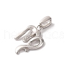 925 Sterling Silver Micro Pave Clear Cubic Zirconia Pendants STER-H117-01P-06-2